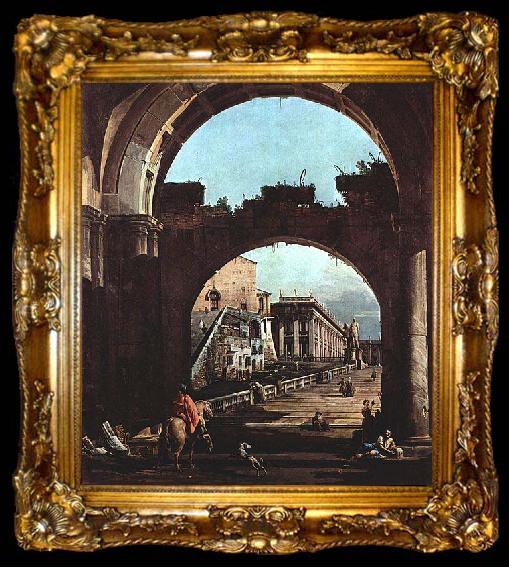 framed  Bernardo Bellotto Capriccio Romano, Capitol, ta009-2